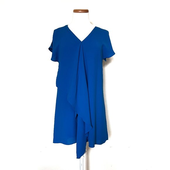 Adrianna Papell Blue Midi Dress 2P - Picture 2 of 15